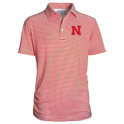 Nebraska Garb YOUTH Stripe Polo