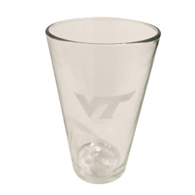  Vt | Virginia Tech 16 Oz.Etched Pint Glass | Alumni Hall