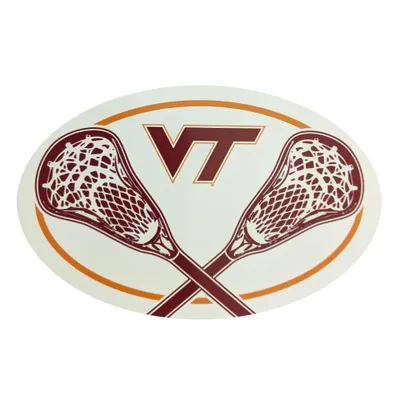  Vt | Virginia Tech Lacrosse Oval Magnet | Alumni Hall