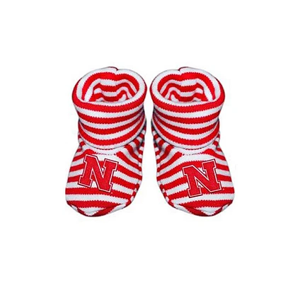 Nebraska Infant Striped Booties
