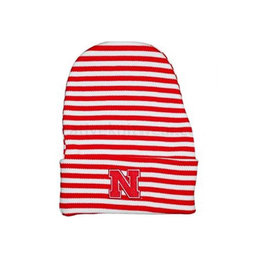 Nebraska Striped Knit Cap