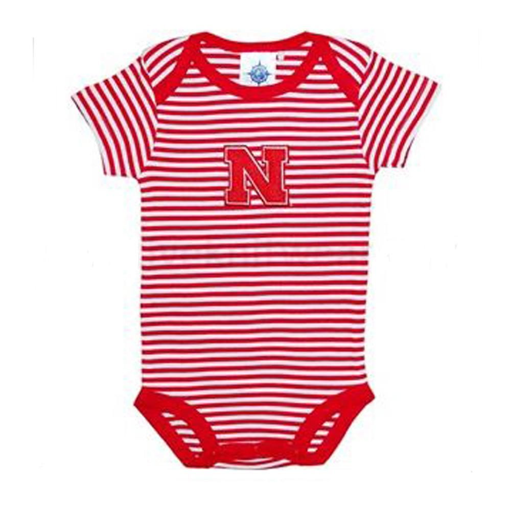 Nebraska Infant Striped Bodysuit