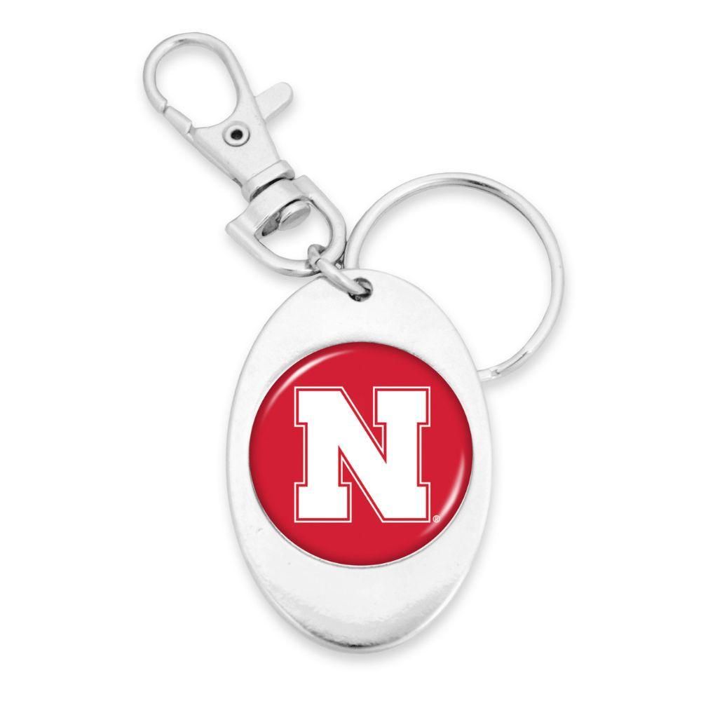  Huskers | Nebraska Oval Keychain | Alumni Hall