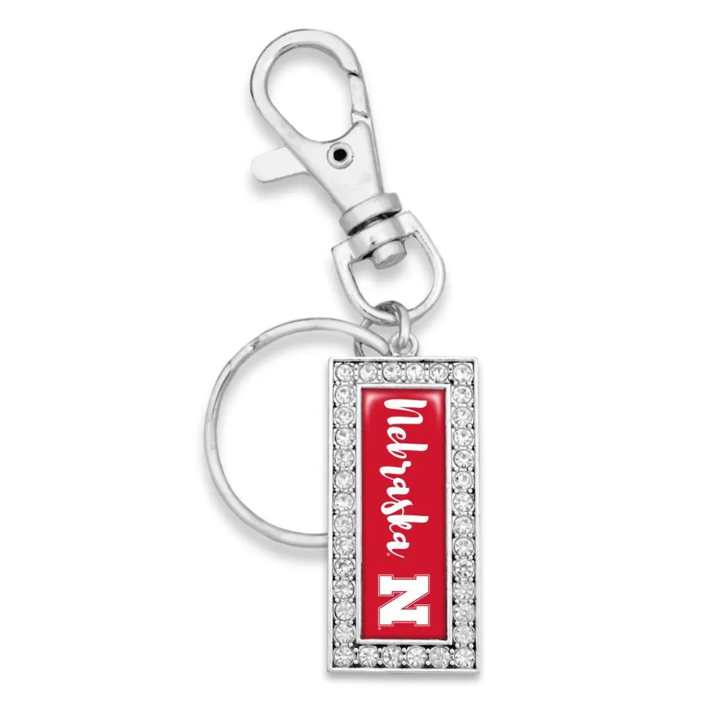  Huskers | Nebraska Crystal Rectangle Keychain | Alumni Hall