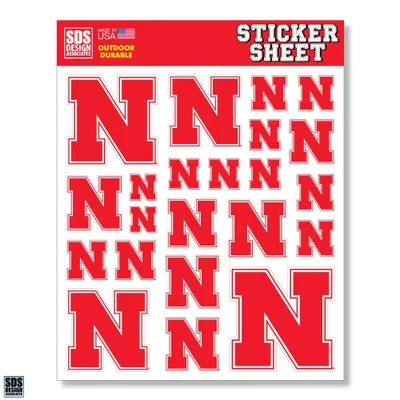  Huskers | Nebraska Sticker Sheet | Alumni Hall