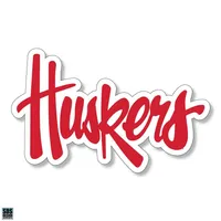  Huskers | Nebraska 12 Inch Huskers Script Decal | Alumni Hall