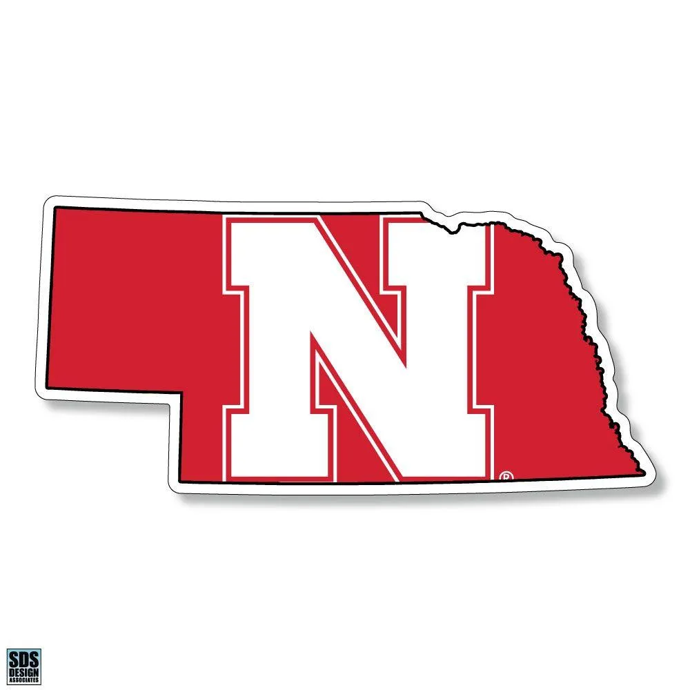  Huskers | Nebraska 6 Inch State Decal | Alumni Hall