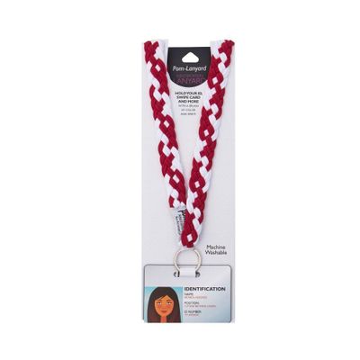  Ahs | Pomchie Red And White Pom- Lanyard Breakaway | Alumni Hall