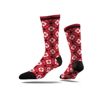  Huskers | Nebraska Strideline Argyle Step Repeat Digital Sock | Alumni Hall