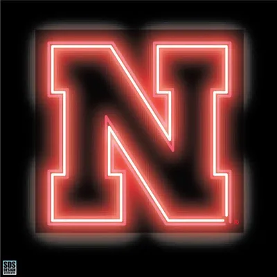  Huskers | Nebraska 6 Inch Neon N Logo Decal | Alumni Hall