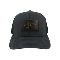  Ah | Gainesville Zeppro Leather Rectangle Patch Adjustable Hat - Charcoal | Alumni Hall