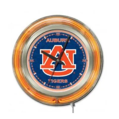  Aub | Auburn 15 Inch Neon Wall Clock | Alumni Hall