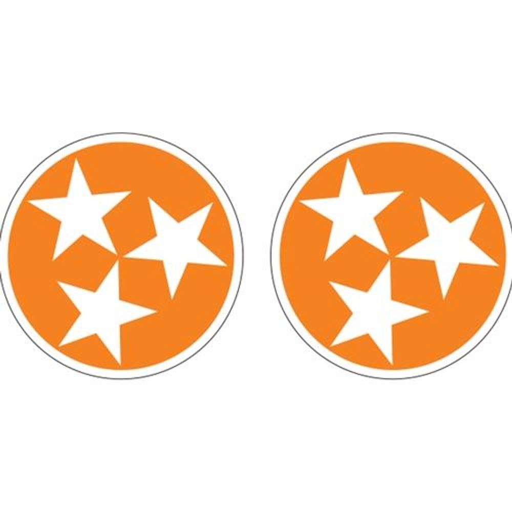  Tennessee State Tristar Decal (2 Pack)