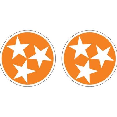  Tennessee State Tristar Decal (2 Pack)