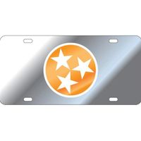  Tennessee License Plate Silver With Orange Tristar