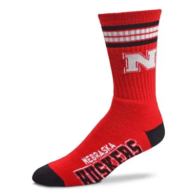  Huskers | Nebraska Youth 4- Stripe Deuce Sock | Alumni Hall