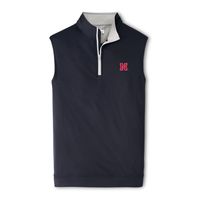 Nebraska Peter Millar Galway Quarter Zip Vest