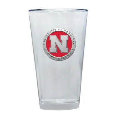  Huskers | Nebraska Heritage Pewter Red Emblem Pint Glass | Alumni Hall