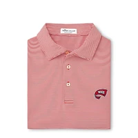 Western Kentucky Peter Millar Jubilee Stripe Stretch Jersey Polo