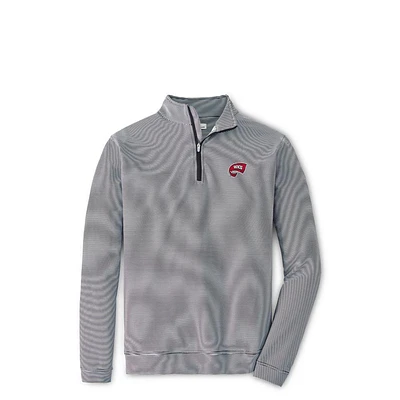 Western Kentucky Peter Millar Perth Mini Stripe Stretch 1/4 Zip