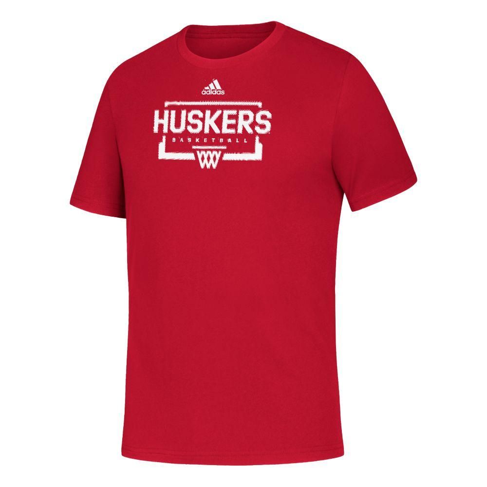 Huskers | Nebraska Adidas Youth Amplifier Basketball Short Sleeve Tee Alumni Hall