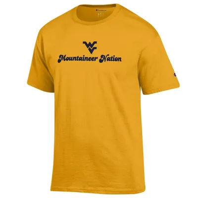 Wvu | West Virginia Champion Women's Script Mountaineers Nation Tee Alumni Hall