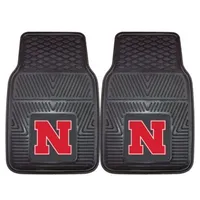  Huskers | Nebraska 2 Pack Heavy Vinyl Car Mats | Alumni Hall