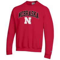 Huskers | Nebraska Champion Arch Logo Fleece Sweatshirt Alumni Hall