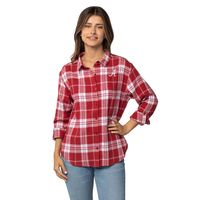 Bama | Alabama University Girls Women's Boyfriend Plaid Shirt Alumni Hall