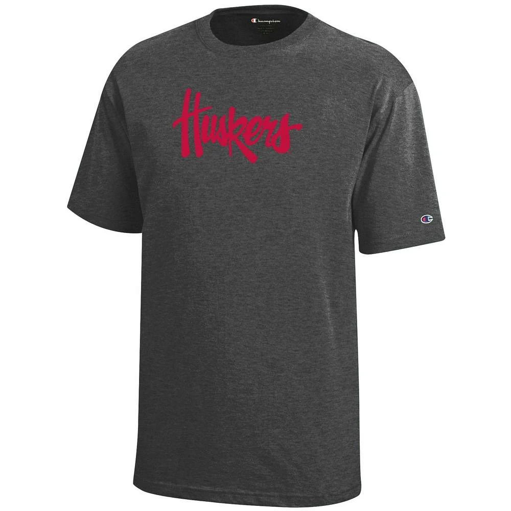 Nebraska Champion YOUTH Huskers Script Tee