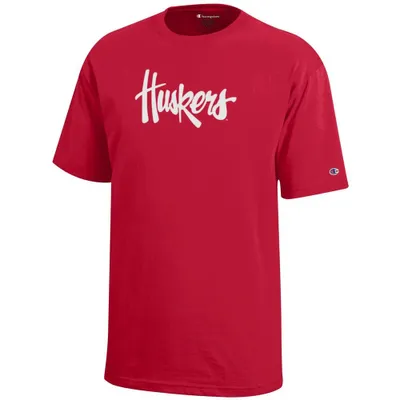 Huskers | Nebraska Champion Youth Script Tee Alumni Hall