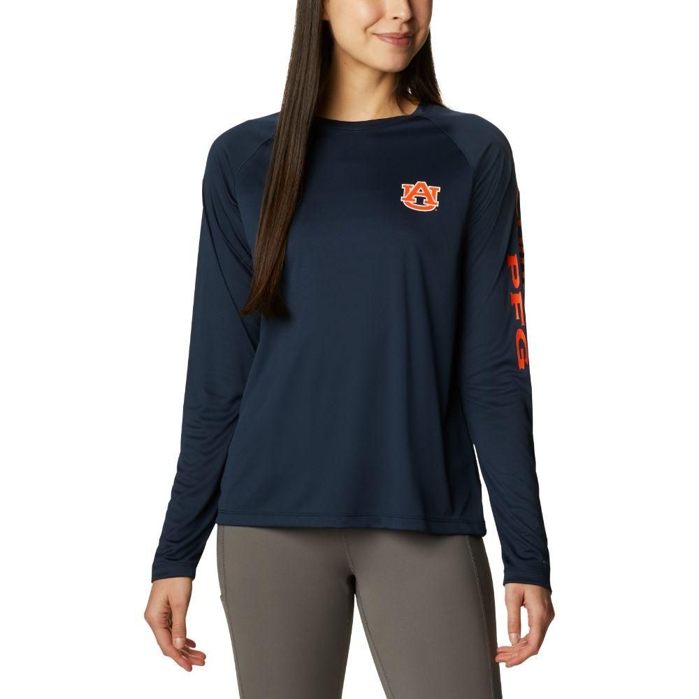 Aub | Auburn Columbia Clg Tidal Long Sleeve Shirt Alumni Hall