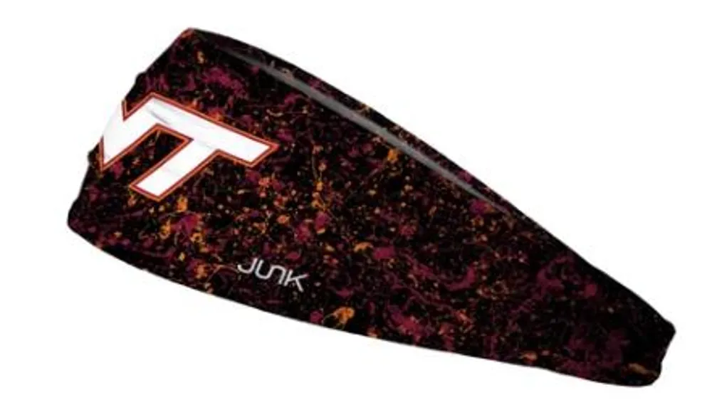  Vt | Virginia Tech Junk Black Splatter Headband | Alumni Hall