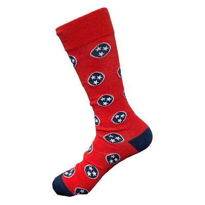 Volunteer Traditions Red Tri-Star Socks