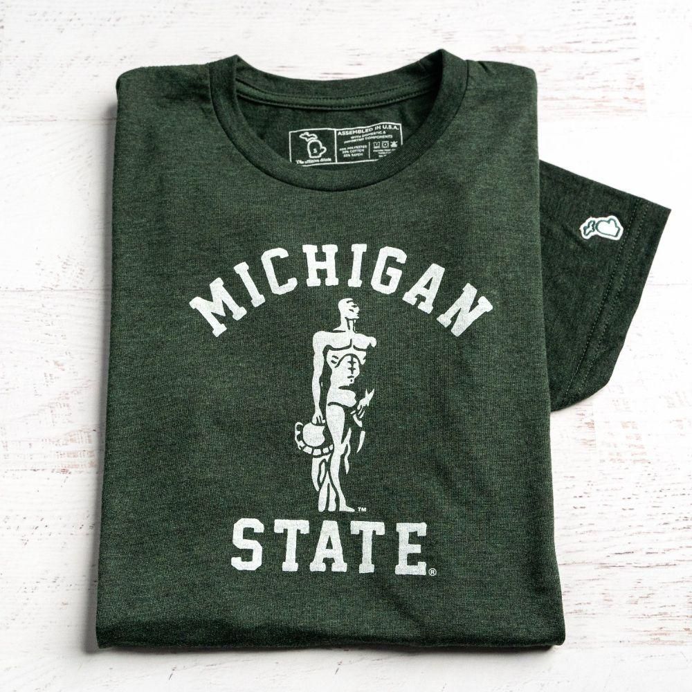 Spartans | Michigan State Mitten Sparty Statue Short Sleeve Tee Alumni Hall