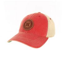  Huskers | Nebraska Legacy Leather Circle Patch Trucker Hat | Alumni Hall