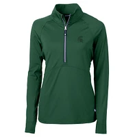 Michigan State Cutter & Buck Adapt Eco Half Zip Pullover