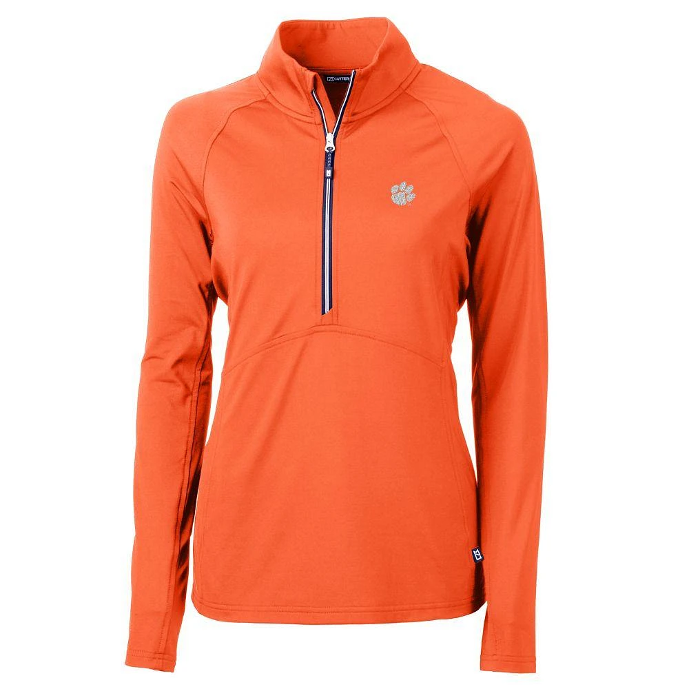 Clemson Cutter & Buck Adapt Eco Half Zip Pullover