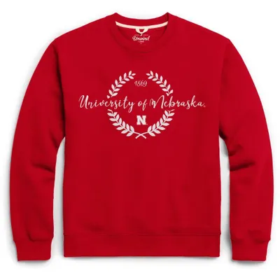 Huskers | Nebraska League Fleece Laurels Pullover Alumni Hall