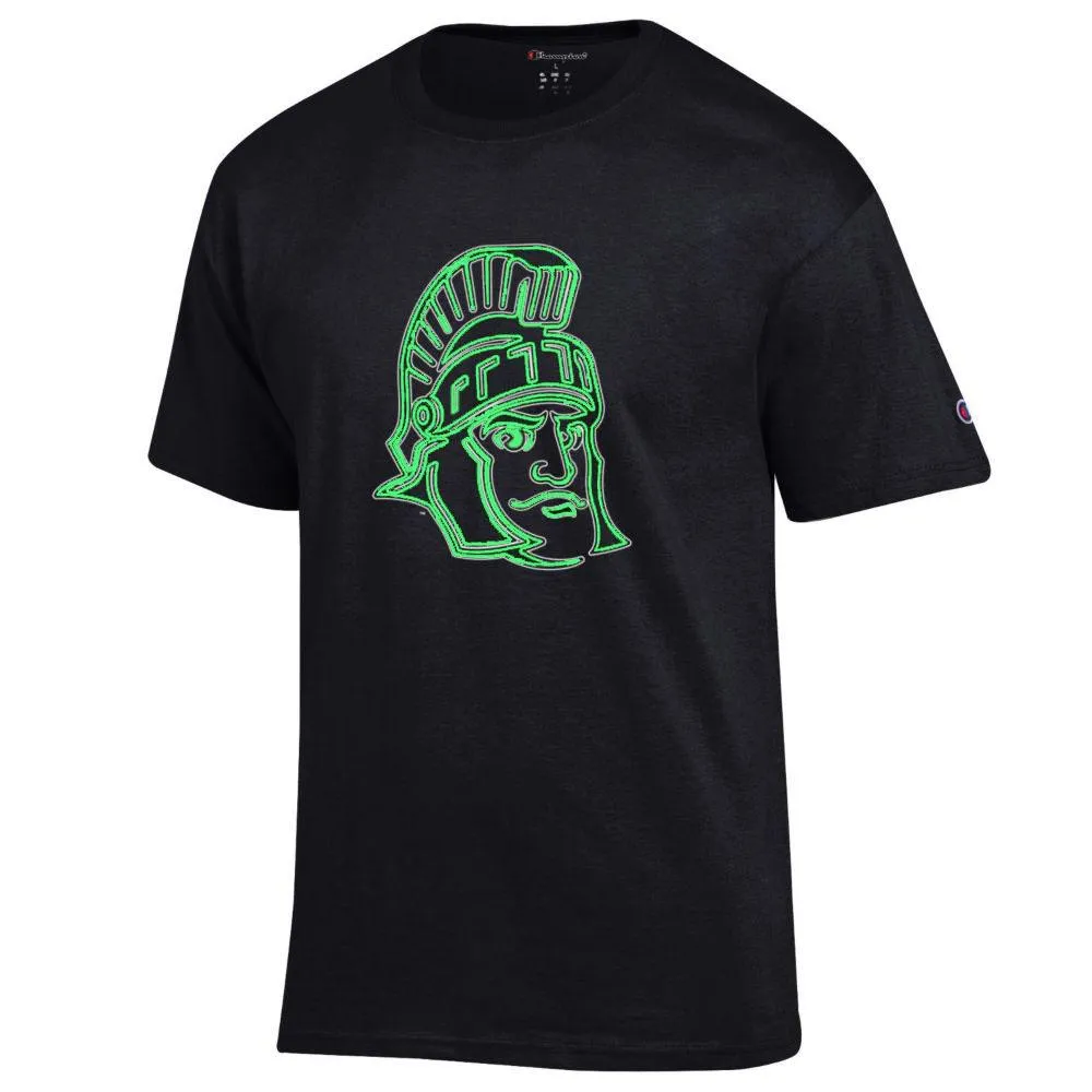 Michigan State Champion Neon Spartan Head Tee