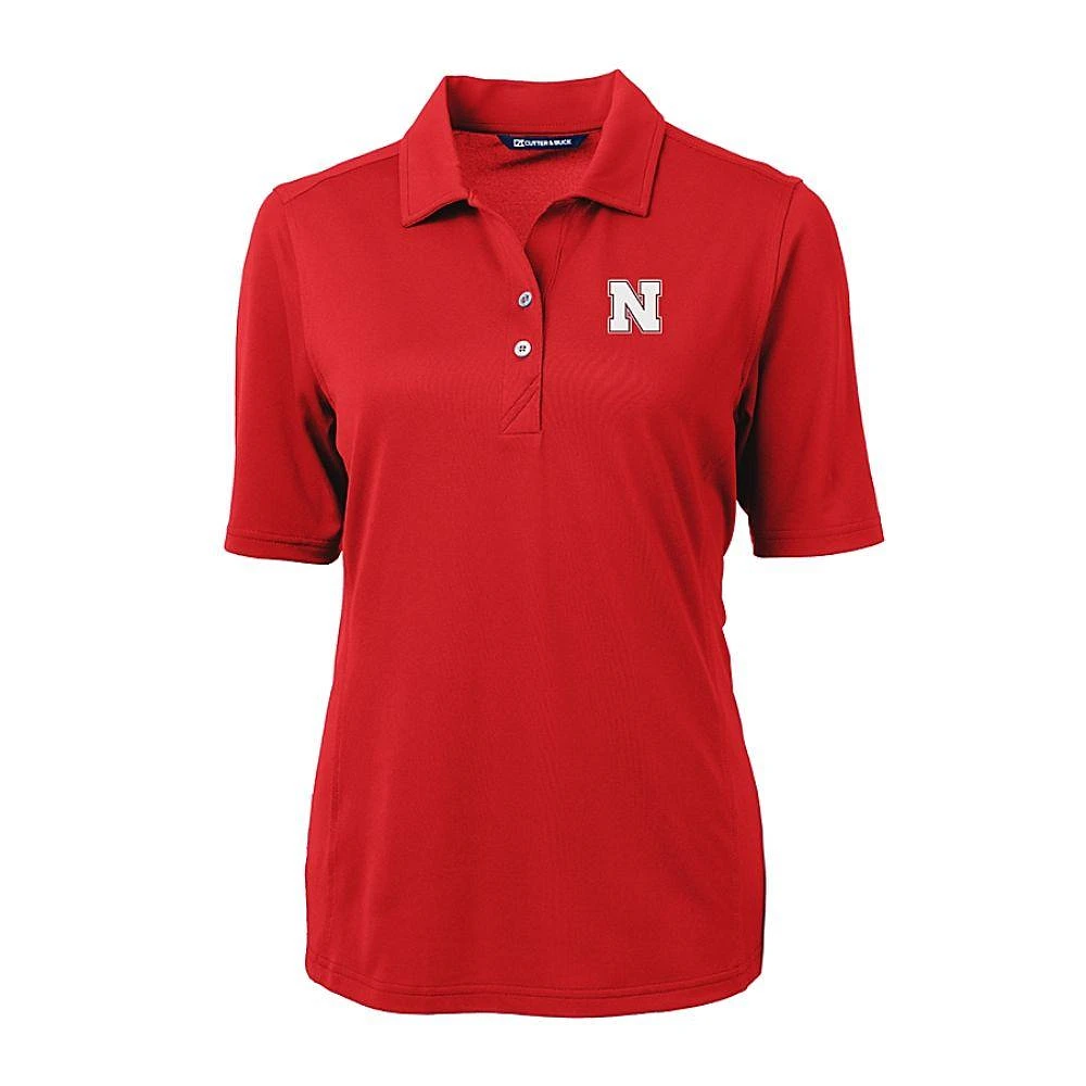 Nebraska Women's Cutter and Buck Virtue Ecopique Polo