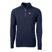 Auburn Cutter and Buck Adapt Eco Knit 1/4 Zip Pullover