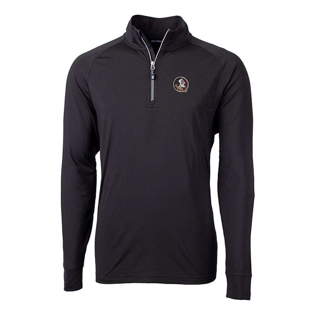 Fsu | Florida State Cutter And Buck Adapt Eco Knit 1/4 Zip Pullover Alumni Hall