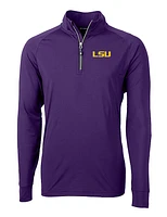 LSU Cutter and Buck Adapt Eco Knit 1/4 Zip Pullover