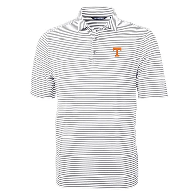 Tennessee Cutter & Buck Striped Virtue Eco Pique Polo