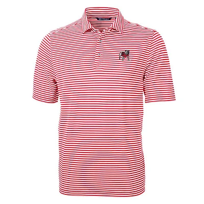 Georgia Cutter & Buck Striped Virtue Eco Pique Polo