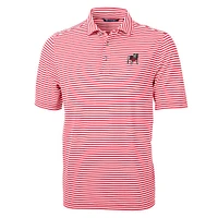 Georgia Cutter & Buck Striped Virtue Eco Pique Polo