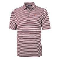 Hokies | Virginia Tech Cutter & Amp ; Buck Striped Virtue Eco Pique Polo Alumni Hall