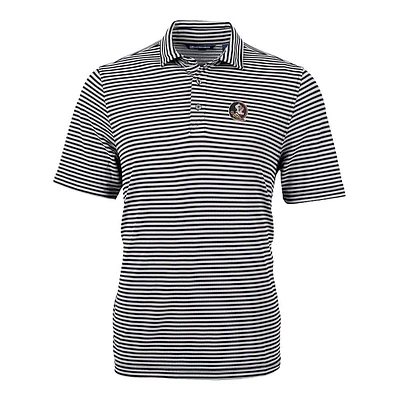 Florida State Cutter & Buck Striped Virtue Eco Pique Polo