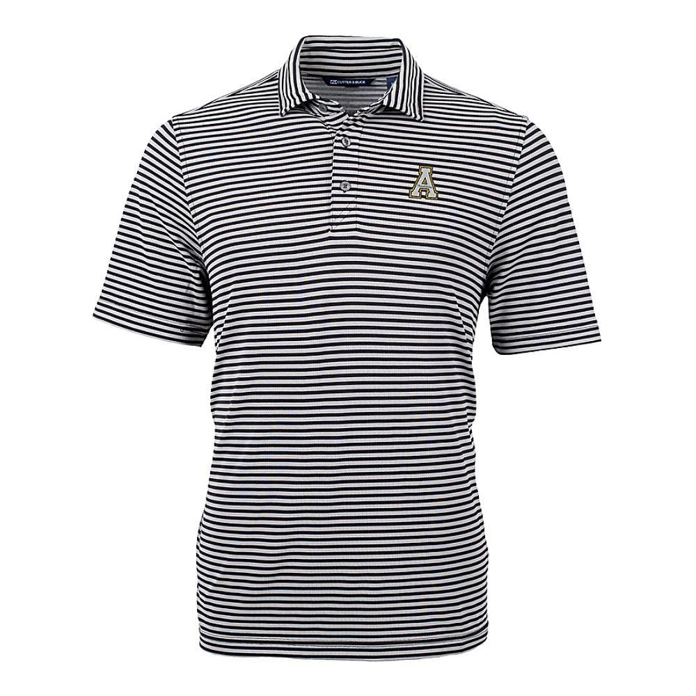 Appalachian State Cutter & Buck Striped Virtue Eco Pique Polo